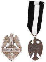 WWI NAZI GERMAN AUSTRIAN MILITARY EAGLE BADGES