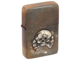 WWII GERMAN SS TOTENKOPF FIELD CIGARETTE LIGHTER