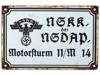 NAZI GERMAN NSKK DER NSDAP MOTOR STURM METAL SIGN PIC-0