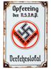 WWII NAZI GERMAN NSDAP ENAMEL IRON STREET SIGN PIC-0
