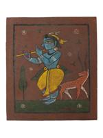 INDIAN TEMPERA PAINTING OF KRISHNA BY JAMINI ROY