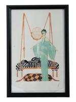 LTD ART DECO FRENCH RUSSIAN COLOR LITHOGRAPH BY ERTE