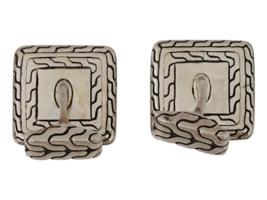 JOHN HARDY STERLING SILVER 18K GOLD CUFFLINKS IOB