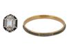 JUDITH LEIBER FACET RING AND SLIM BANGLE BRACELET IOB PIC-1