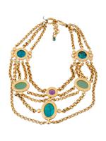 JUDITH LEIBER SHEBA CABOCHON CHAIN NECKLACE IOB