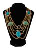 JUDITH LEIBER SHEBA CABOCHON CHAIN NECKLACE IOB PIC-1