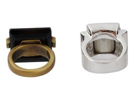 JUDITH LEIBER DECO AND CHERISSE COCKTAIL RINGS IOB