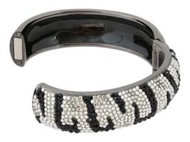 JUDITH LEIBER PAPARAZZI GLITZ UP BANGLE BRACELET IOB