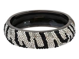 JUDITH LEIBER PAPARAZZI GLITZ UP BANGLE BRACELET IOB