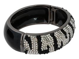 JUDITH LEIBER PAPARAZZI GLITZ UP BANGLE BRACELET IOB