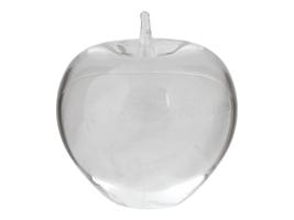 TIFFANY CO ETCHED GLASS APPLE FIGURAL PAPERWEIGHT