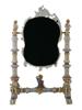 ANTIQUE GERMAN ROCOCO HAND PAINTED PORCELAIN MIRROR PIC-3