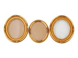 COLLECTION OF VICTORIAN OVAL GILDED WOODEN FRAMES