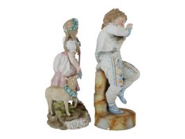 TWO VINTAGE PORCELAIN CHILDREN FIGURES MARKED