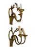 EUROPEAN FLOWERS BRONZE DECOR WALL LIGHT SCONCES PIC-1