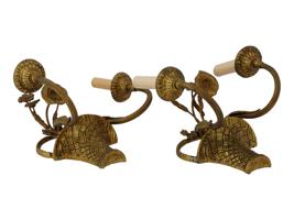 EUROPEAN FLOWERS BRONZE DECOR WALL LIGHT SCONCES