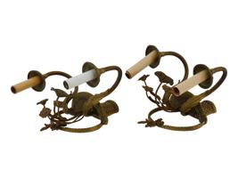 EUROPEAN FLOWERS BRONZE DECOR WALL LIGHT SCONCES