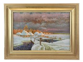 IGOR GRABAR RUSSIAN WINTER LANDSCAPE OIL PAINTING