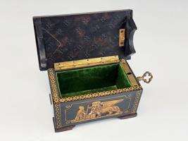 ANTIQUE ITALIAN GRAND TOUR HAND PAINTED WOOD BOX