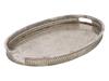 VINTAGE OVAL MOROCCAN STERLING SILVER TRAY PIC-1