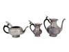 ANTIQUE ENGLISH VICTORIAN PLATE BRITANNIA METAL TEA POTS PIC-3