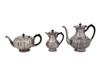 ANTIQUE ENGLISH VICTORIAN PLATE BRITANNIA METAL TEA POTS PIC-0