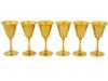 BOLOGNA ITALIAN GILT SILVER PLATED WINE GLASSES SET PIC-1