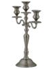 VINTAGE SILVER TONE THREE LIGHT CANDELABRUM PIC-1