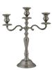 VINTAGE SILVER TONE THREE LIGHT CANDELABRUM PIC-2