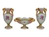 ITALIAN SESTO FIOR PORCELAIN VASES AND CENTERPIECE PIC-2