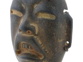 CARVED PRE COLUMBIAN MESOAMERICAN OLMEC HEAD