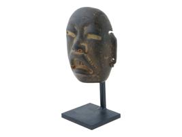 CARVED PRE COLUMBIAN MESOAMERICAN OLMEC HEAD