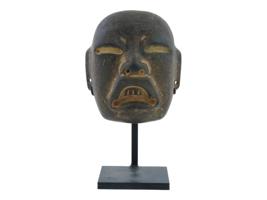 CARVED PRE COLUMBIAN MESOAMERICAN OLMEC HEAD