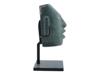 ANCIENT MESOAMERICAN OLMEC HEAD OF DARK GREEN STONE PIC-3