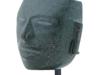 ANCIENT MESOAMERICAN OLMEC HEAD OF DARK GREEN STONE PIC-8