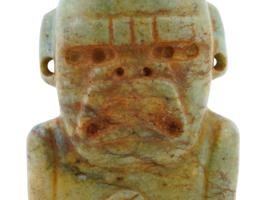 ANCIENT OLMEC STONED IDOL PRE COLUMBIAN AMERICA