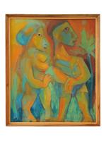 SIGNED SOUTHEAST ASIAN MODERNIST OIL PAINTING