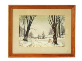 ANTIQUE ENGLISH WATERCOLOR PAINTING BY JAMES WEBB