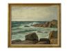 SIGNED EUROPEAN SCHOOL SEASCAPE OIL PAINTING C 1900 PIC-0