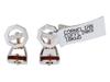 VINTAGE BARAKA 18K WHITE GOLD CARNELIAN CUFFLINKS PIC-3