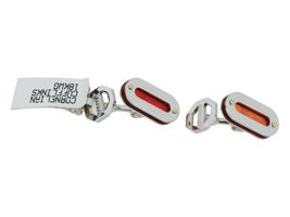 VINTAGE BARAKA 18K WHITE GOLD CARNELIAN CUFFLINKS