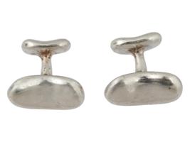 TIFFANY AND CO ELSA PERETTI STERLING SILVER CUFFLINKS