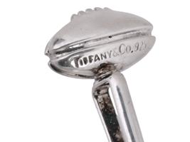 TIFFANY AND CO STERLING SILVER FOOTBALL CUFFLINKS