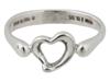 TIFFANY AND CO ELSA PERETTI STERLING SILVER HEART RING PIC-1