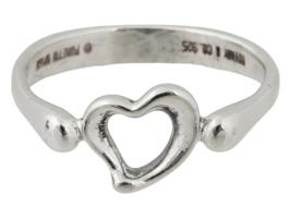 TIFFANY AND CO ELSA PERETTI STERLING SILVER HEART RING