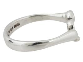 TIFFANY AND CO ELSA PERETTI STERLING SILVER HEART RING