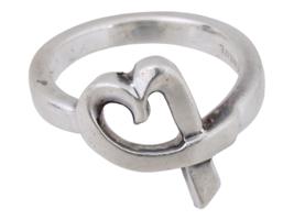 TIFFANY AND CO STERLING SILVER LOVING HEART RING