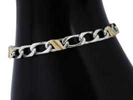 VINTAGE TIFFANY SILVER AND 750 GOLD CHAIN BRACELET