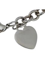 TIFFANY CO SILVER CHAIN BRACELET WITH HEART CHARM