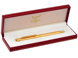 CARTIER VINTAGE YELLOW GOLD PLATED BALL PEN IOB